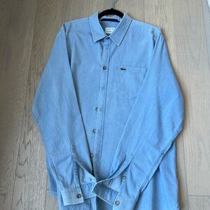 Lacoste and Keith Haring Sky Blue Casual Button-Down Shirt